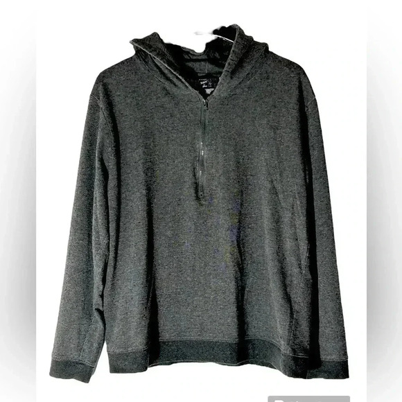 Original Penguin by Munsing Wear Size L Gray Hoodie Quarter Zip Longsleeve - Picture 2 of 5
